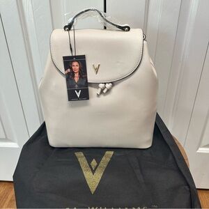 NWT Vanessa Williams Off White Lush Backpack Purse